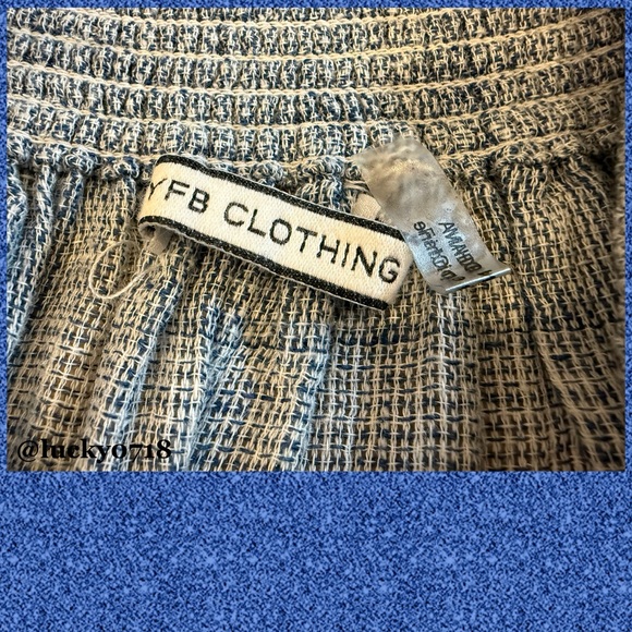 Young Fabulous & Broke Palmas Romper in Denim Blue & White Striped Sz S - Picture 4 of 5